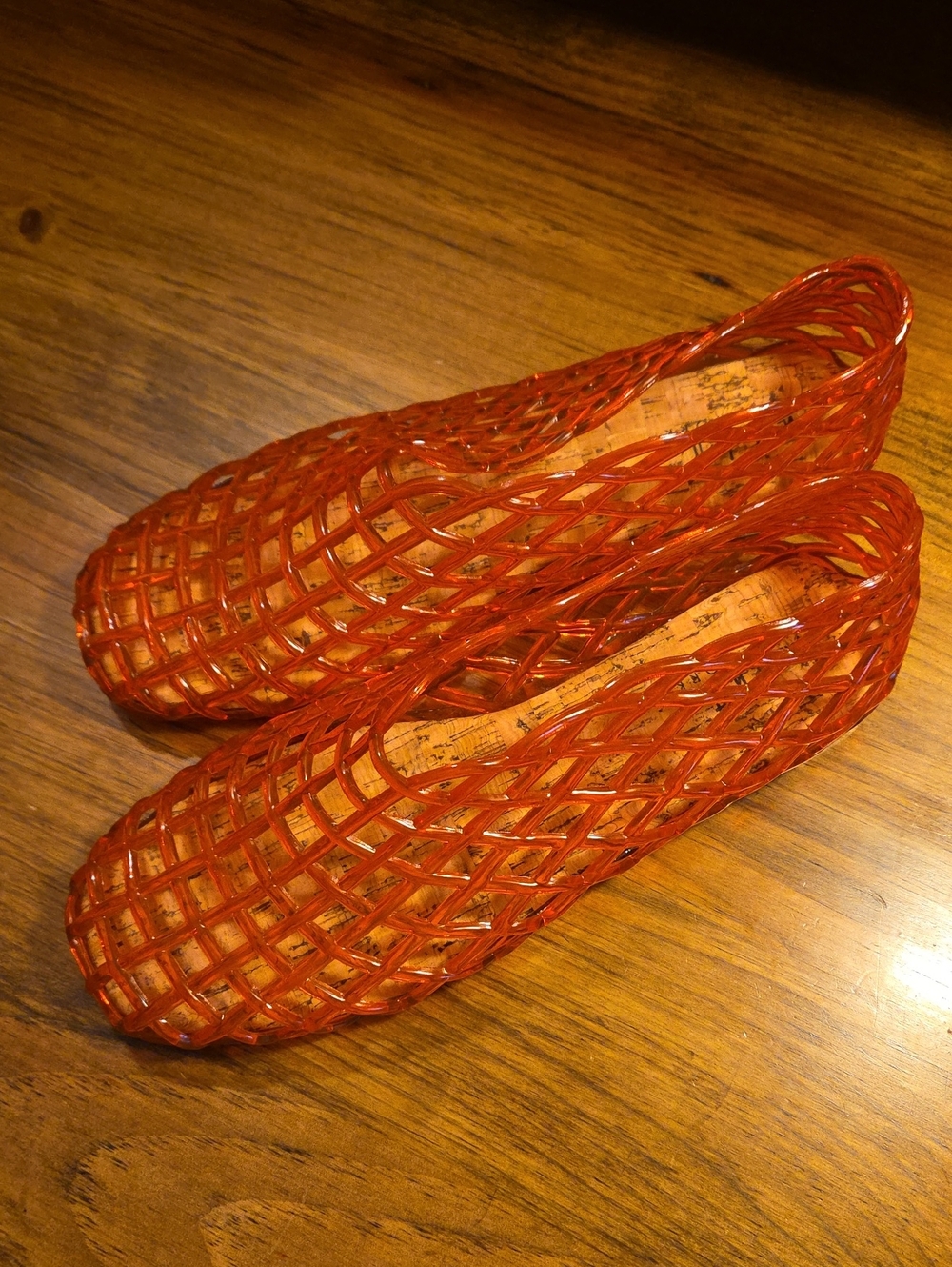 Orange  Woven Jelly Flats - Women's Casual Slip-On